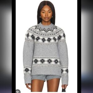 House of Harlow 1960 Gray and Black Patterned Sweater. Super Soft.